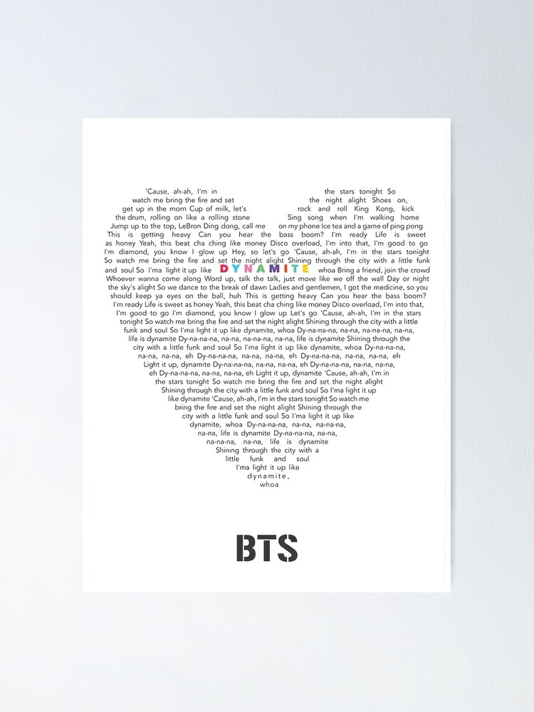 Best of Me BTS Poster Lyrics Song Lyrics Print (Instant Download) 