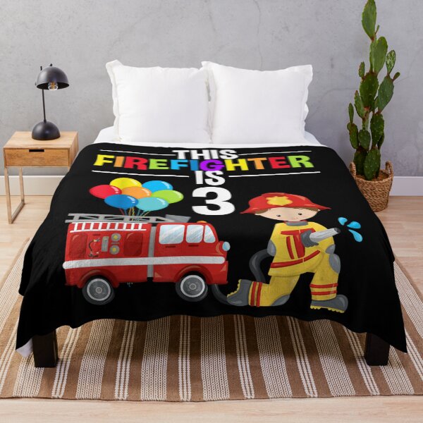 Item preview, This Firefighter is 3 3rd Birthday Fire Truck Fireman designed and sold by TheBloom98.
