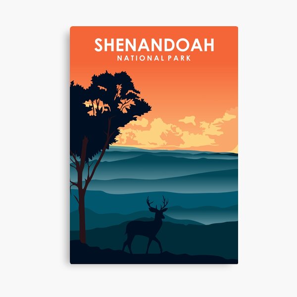 Shenandoah National Park Travel Poster Canvas Print