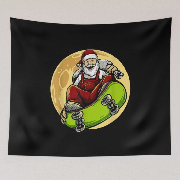 Artikelvorschau, Skateboarding Weihnachten lustiges Weihnachtsmanngeschenk entworfen und verkauft von Dinaleroy.