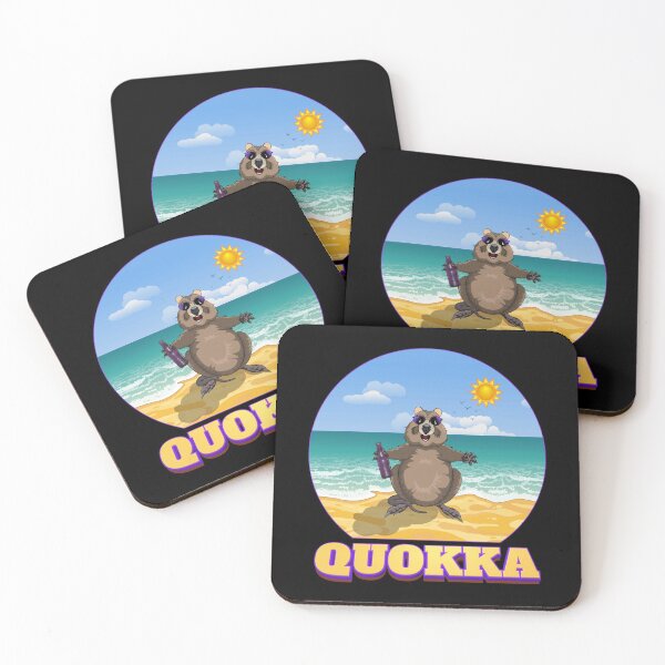 Item preview, Cute and Funny Happy Australian Quokka Dude! - Rottnest Island Quokka on the Beach by Amanda M Lucas designed and sold by Amanda Lucas.