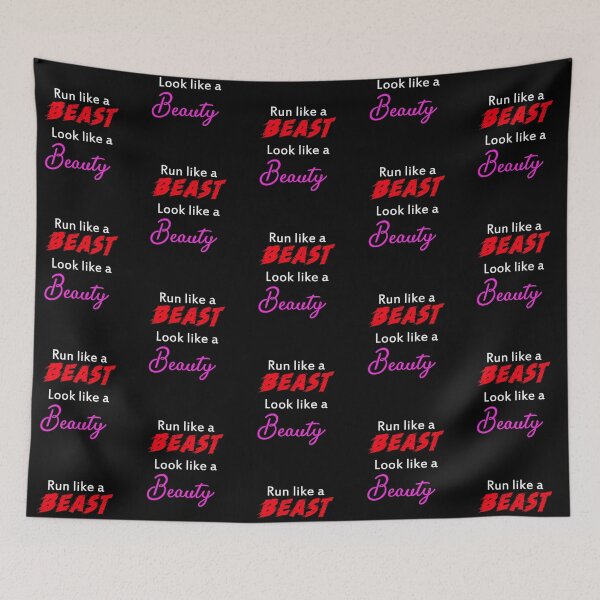 Item preview, Beauty Beast Running Motivation designed and sold by Lets-Run.