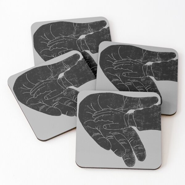 Item preview, Baby hand in parents Hand, black and white, graphic designed and sold by DebbieJoyArt.