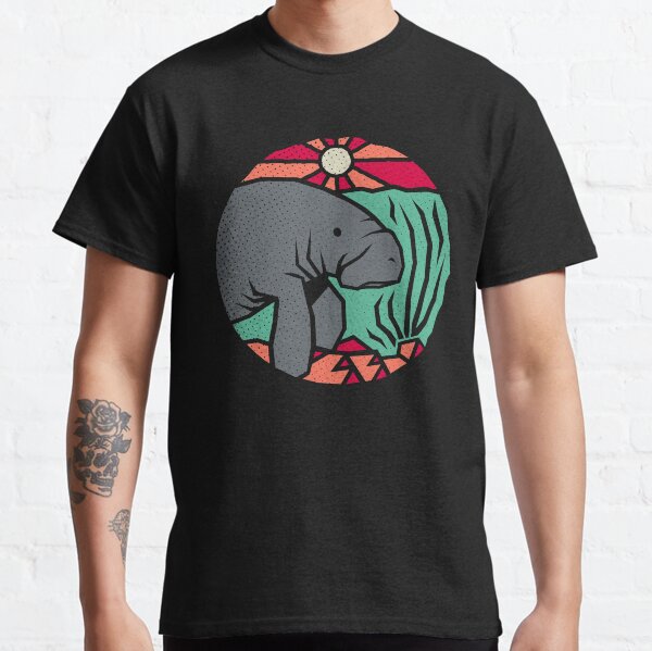 Item preview, Manatee Explores - Rustic Manatee Art designed and sold by Bangtees.