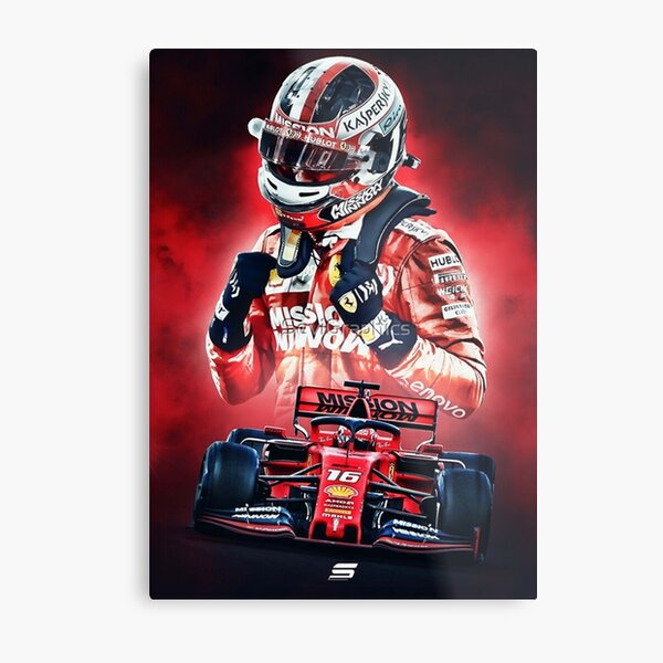 Charles Leclerc 2019 Poster (red version) Metal Print