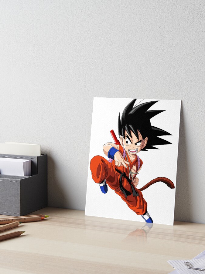 Son Goku Child Art Board Print by matthieu jouannet