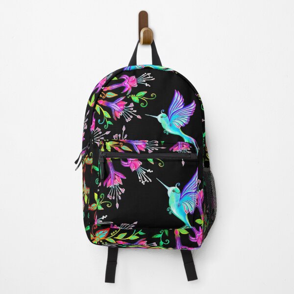 Item preview, Hummingbird, flowers, rainforest, blossoms, fuchsia designed and sold by boom-art.