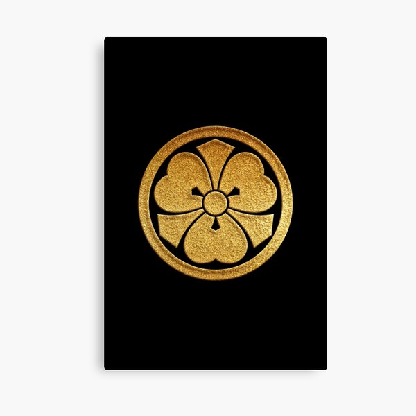 Kenkatabami Kamon in Gold Seal Canvas Print