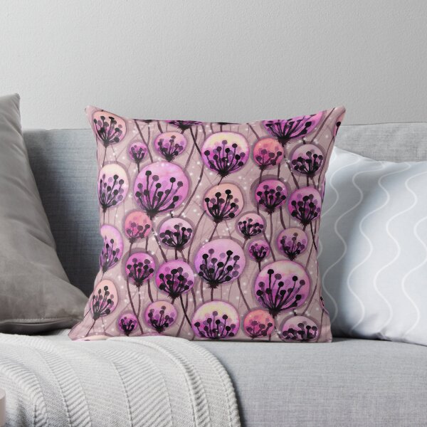 Glowing Fantasy Bubble Flower - Quietschpink Dekokissen