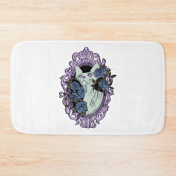 Item preview, Zombie Baroque Sphynx in Lilac Frame - Goth Hairless Cat designed and sold by AnanasArt.