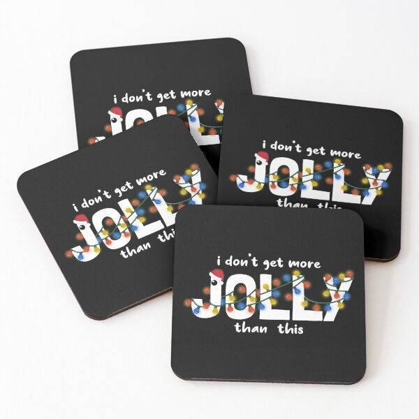 Item preview, 'I don't get more JOLLY than this' funny Typography with Christmas Lights designed and sold by Happy Puppy Print On Demand.