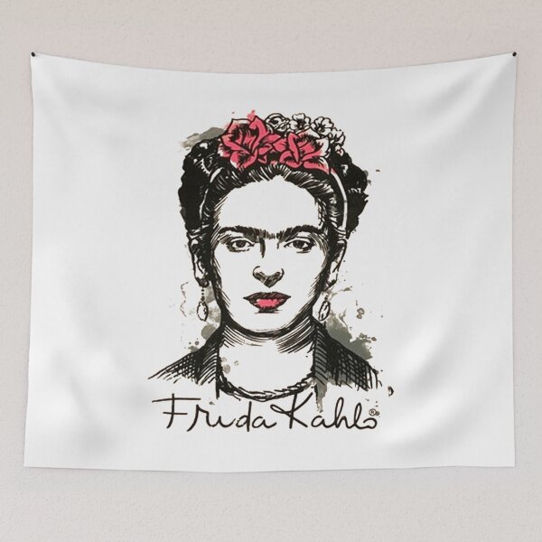 Item preview, head flower Frida Kahlo painter art for fans designed and sold by DawnOpal82.