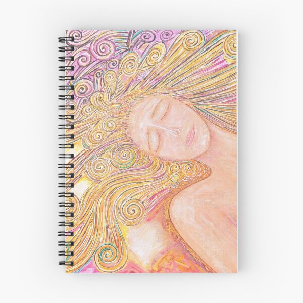 Item preview, HAIR UPON THE PILLOW,painting.golden wavy hair  music patterns leonard cohen designed and sold by Vincent Loverso.