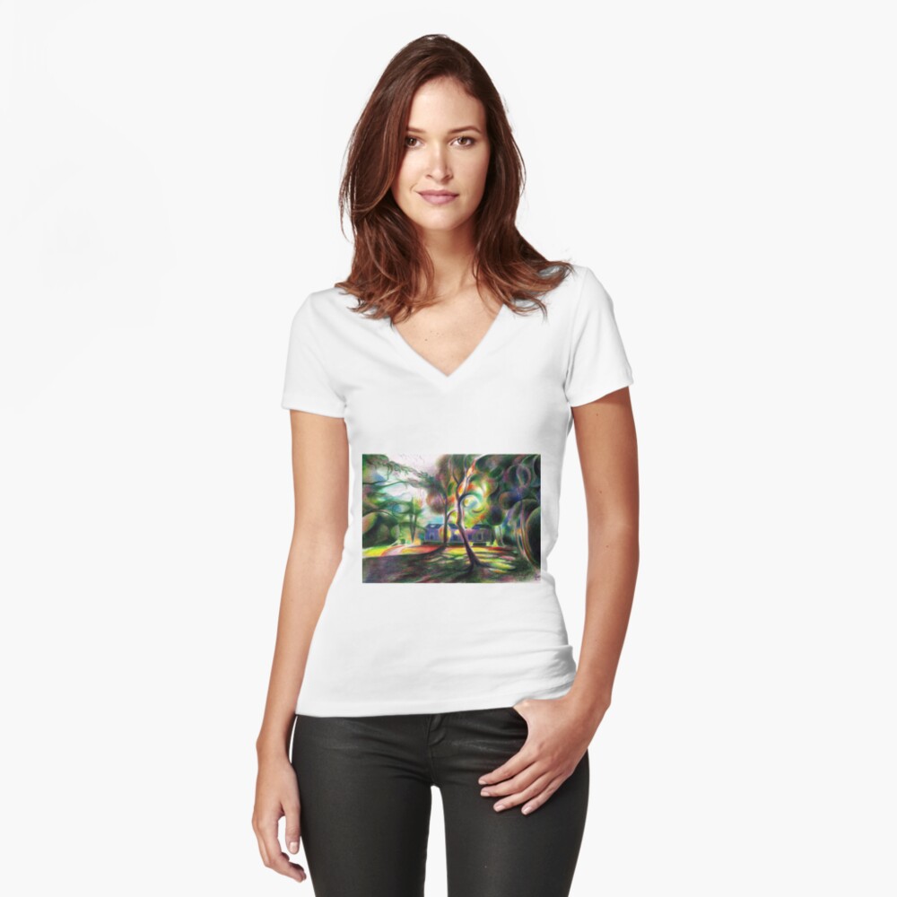Item preview, Fitted V-Neck T-Shirt designed and sold by CorneAkkers.