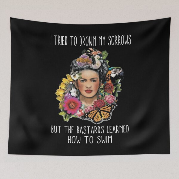 Item preview, butterfly flower Frida Kahlo painter art for fans designed and sold by DawnOpal82.