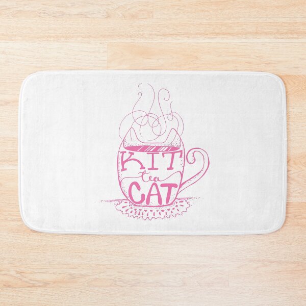 Item preview, Kitty Cat - Tea Lover Lettering Art - Visual Pun - Mug - Light Pink Line Art designed and sold by AnanasArt.