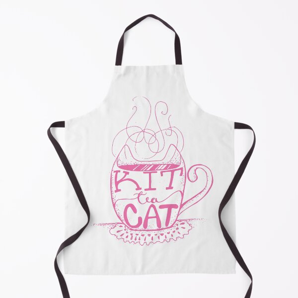 Item preview, Kitty Cat - Tea Lover Lettering Art - Visual Pun - Mug - Light Pink Line Art designed and sold by AnanasArt.