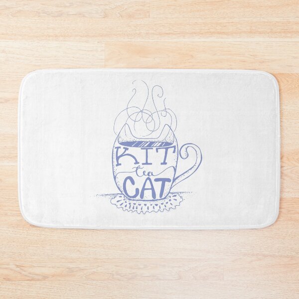 Item preview, Kitty Cat - Tea Lover Lettering Art - Visual Pun - Mug - Light Blue  designed and sold by AnanasArt.