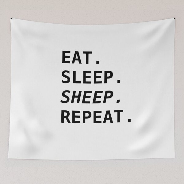 Item preview, Fun Sheep Text Print designed and sold by Brimwood.