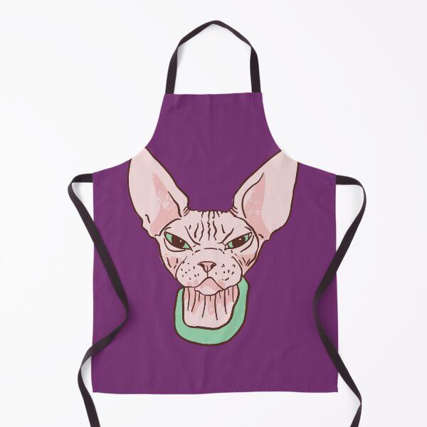 Item preview, Very Grympy Hairless Cat - Sphynx Bad Cattitude - Pastel Pink and Green designed and sold by AnanasArt.