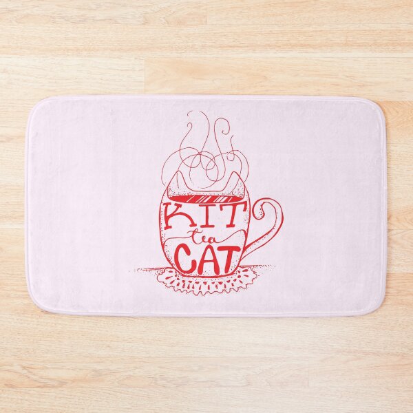 Item preview, Kitty Cat - Tea Lover Lettering Art - Visual Pun - Mug - Orange Line Art designed and sold by AnanasArt.
