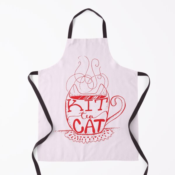 Item preview, Kitty Cat - Tea Lover Lettering Art - Visual Pun - Mug - Orange Line Art designed and sold by AnanasArt.