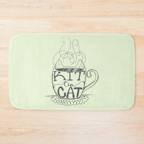 Item preview, Kitty Cat - Tea Lover Lettering Art - Visual Pun - Mug - Pale Green designed and sold by AnanasArt.