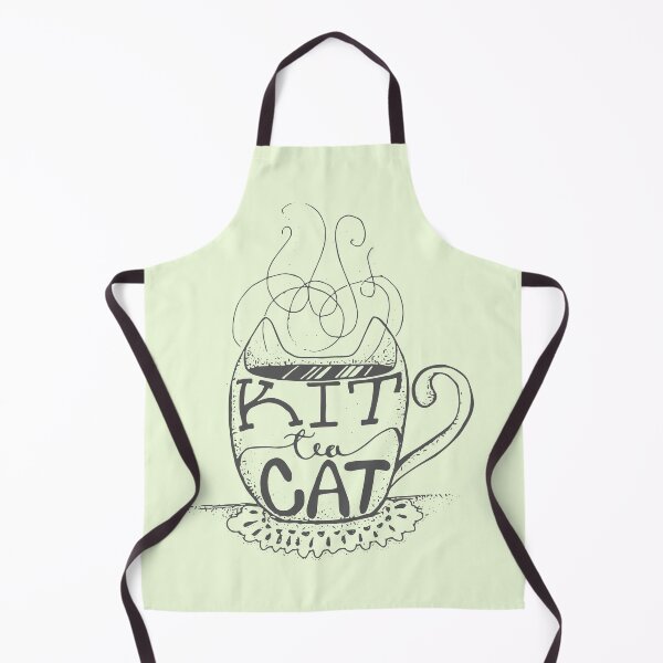 Item preview, Kitty Cat - Tea Lover Lettering Art - Visual Pun - Mug - Pale Green designed and sold by AnanasArt.