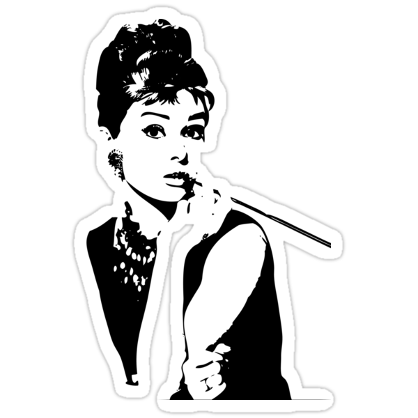 "Audrey Hepburn - an icon" Stickers by Becpuss | Redbubble