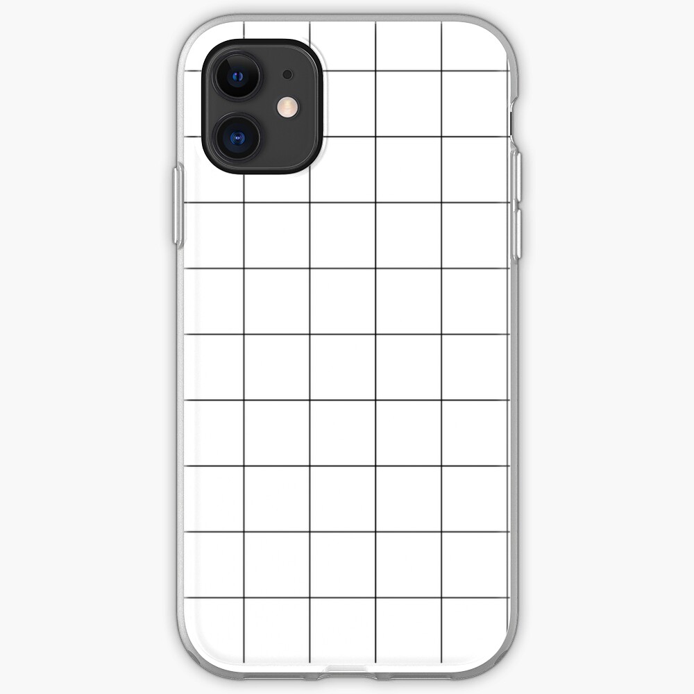 Grid Aesthetic White Iphone Case Cover By 1975laura Redbubble