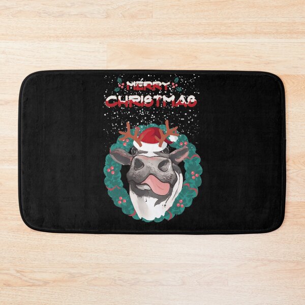Item preview, cow, reindeer horns and nose, Christmas sweater designed and sold by Collagedream.
