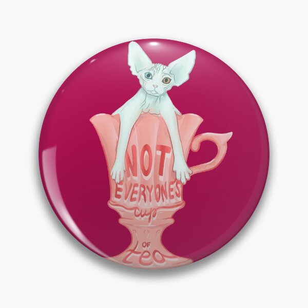 Item preview, Not everyone's cup od tea - White Sphynx Cat designed and sold by AnanasArt.