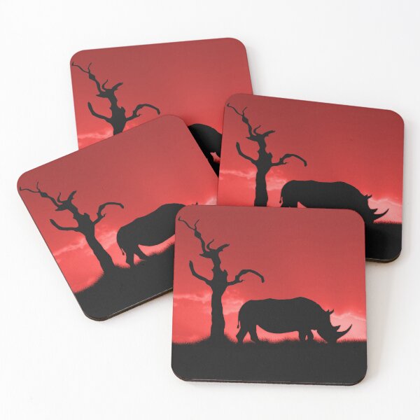 Item preview, African Rhinoceros Silhouette designed and sold by wazoosi.