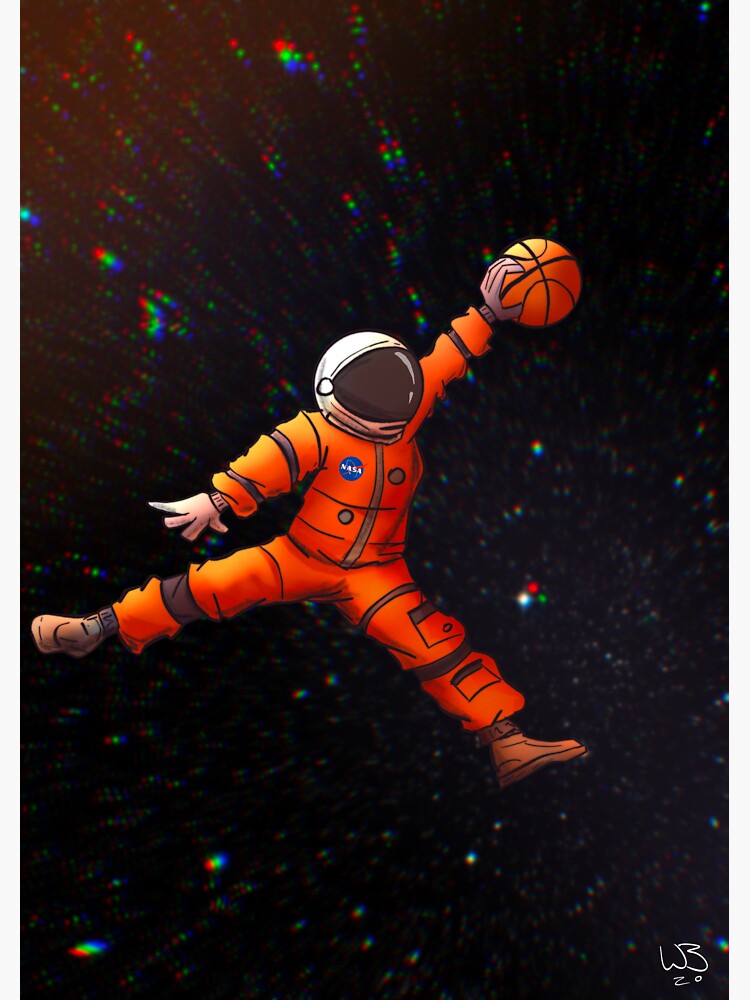 space jumpman Sticker for Sale by ArtbyWaz Redbubble