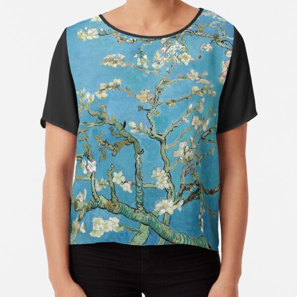 1890-Vincent van Gogh-Almond blossom-73.5x92 Chiffon Top