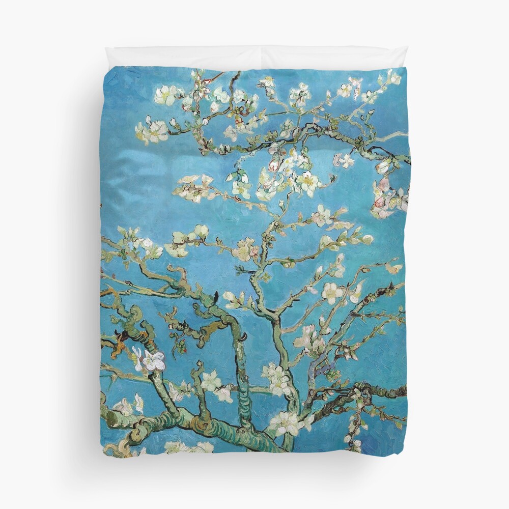1890-Vincent van Gogh-Almond blossom-73.5x92 Duvet Cover