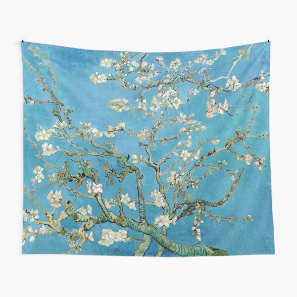 1890-Vincent van Gogh-Almond blossom-73.5x92 Tapestry