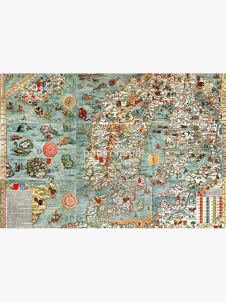 Carta Marina, map of Scandinavia by Olaus Magnus - 1539 by paulrommer