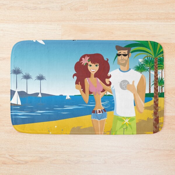 Item preview,  cute couple on the beach and beautiful illustration designed and sold by 42youbest.