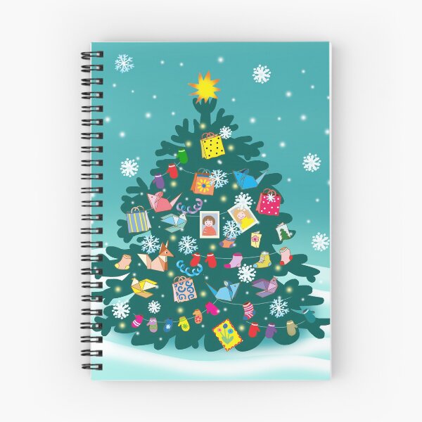Item preview, christmas decorated tree on the snow designed and sold by sonaadalian.