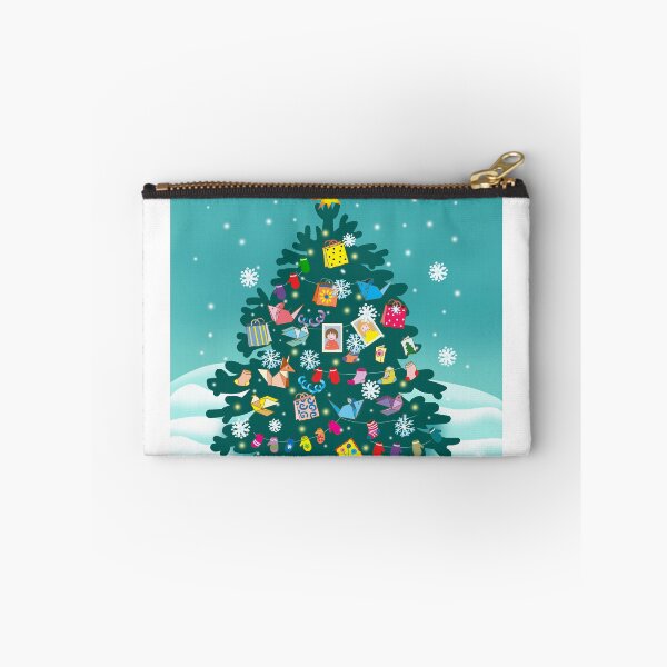 Item preview, christmas decorated tree on the snow designed and sold by sonaadalian.