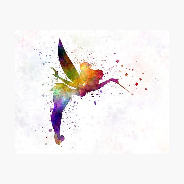 Tinkerbell im Aquarell Fotodruck