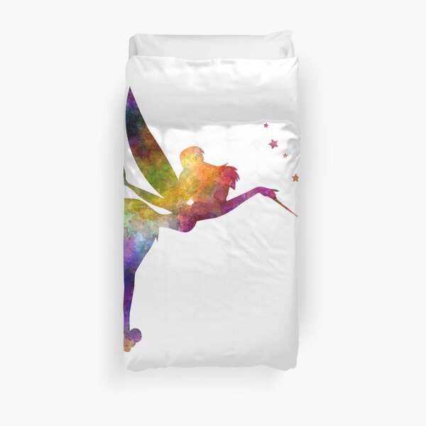 Tinkerbell in watercolor Duvet Cover