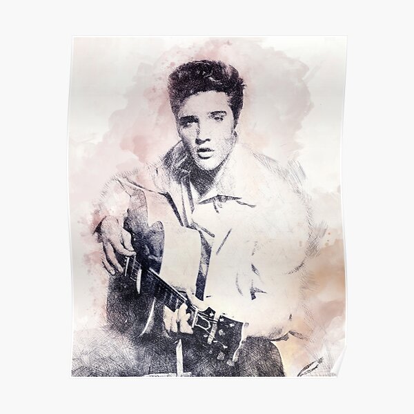 Elvis Presley portrait 01 Poster