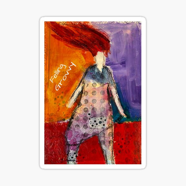 Just a fun lady feeling groovy Sticker