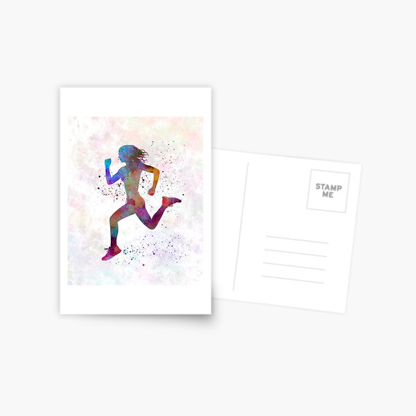 Artikel-Vorschau von Läuferin läuft Joggerin Joggen Silhouette 01, designt und verkauft von paulrommer.