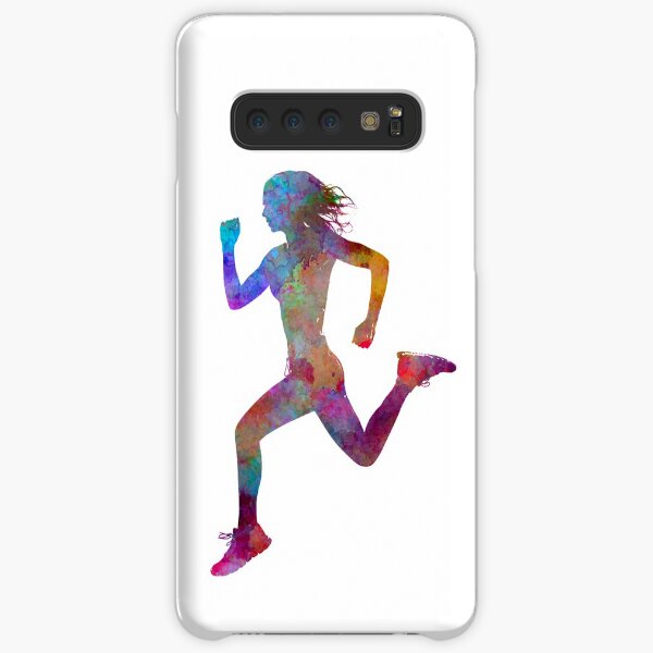 Woman runner running jogger jogging silhouette 01 Samsung Galaxy Snap Case