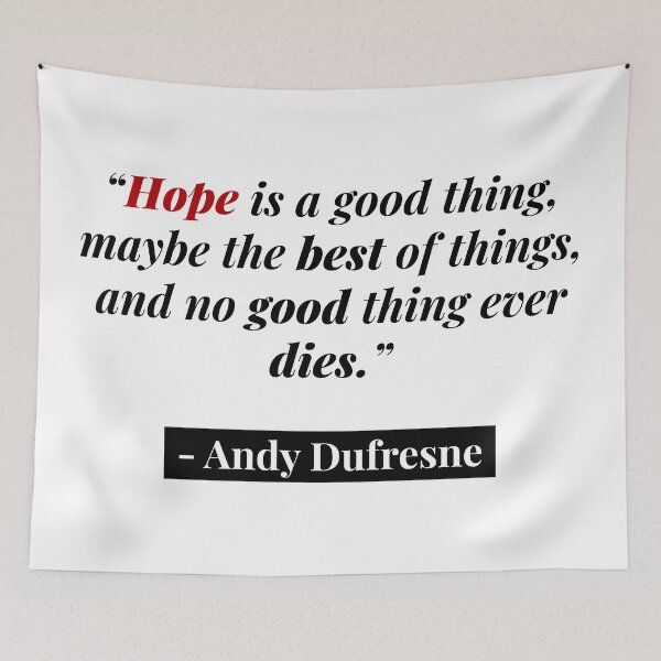 Item preview, Hope is a good thing - Shawshank Redemption designed and sold by inaveed.