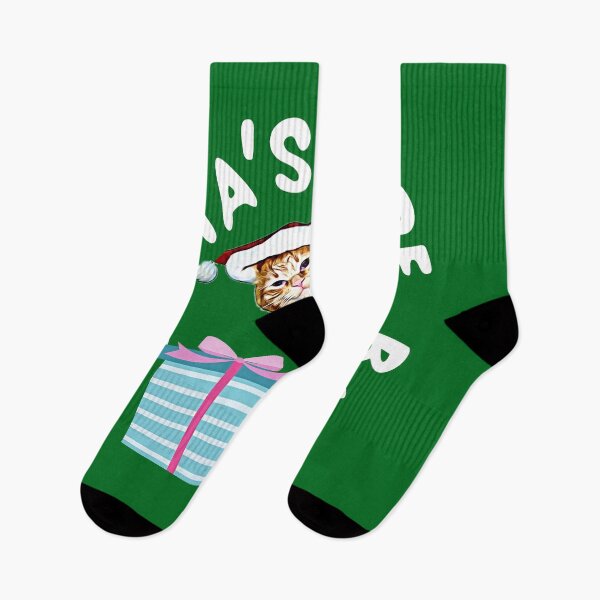 Item preview, Santa's Here, Baby (Cat Christmas) designed and sold by HamiltonmagicTs.