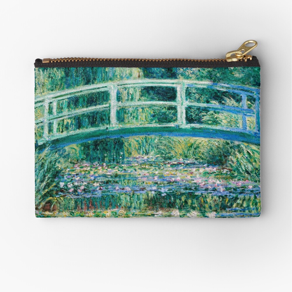 1899-Claude Monet-Water Lilies and Japanese Bridge Zipper Pouch